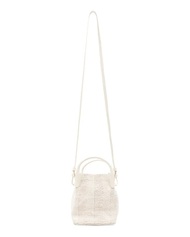 Loro Piana Micro Bale Beuteltasche in Flechtoptik - Nude Nude