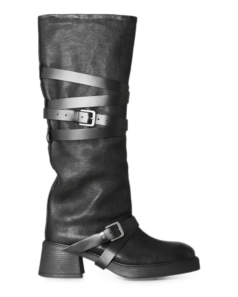 Miista Katarzyna Stiefel mit Gürtel - Schwarz Schwarz