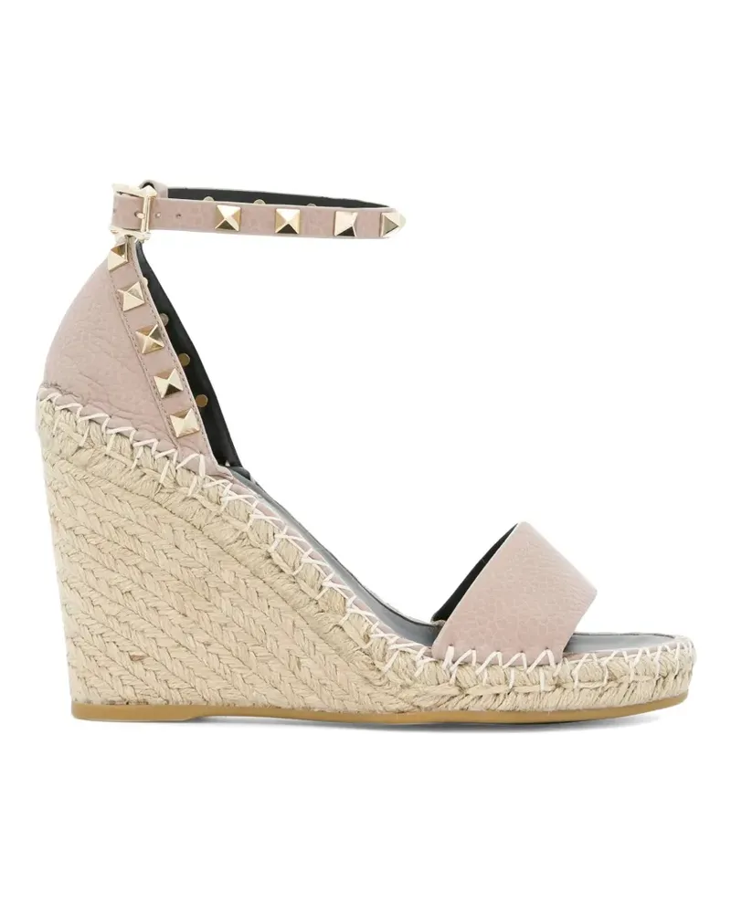 Valentino Garavani Double Rockstud Sandalen 105mm - Nude Nude