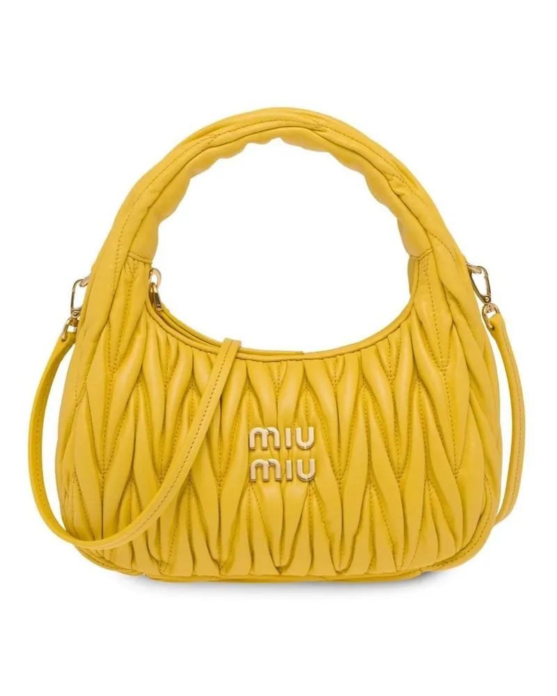 Miu Miu Mini Wander Schultertasche - Gelb Gelb