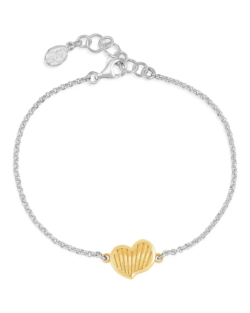 Dower & Hall Humbug Heart Kettenarmband - Silber Silber