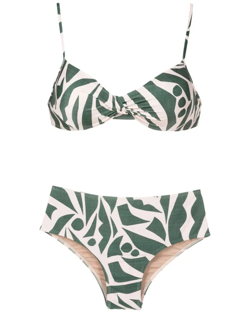 Lygia & Nanny Veronica Bikini mit grafischem Print - Grün Grün
