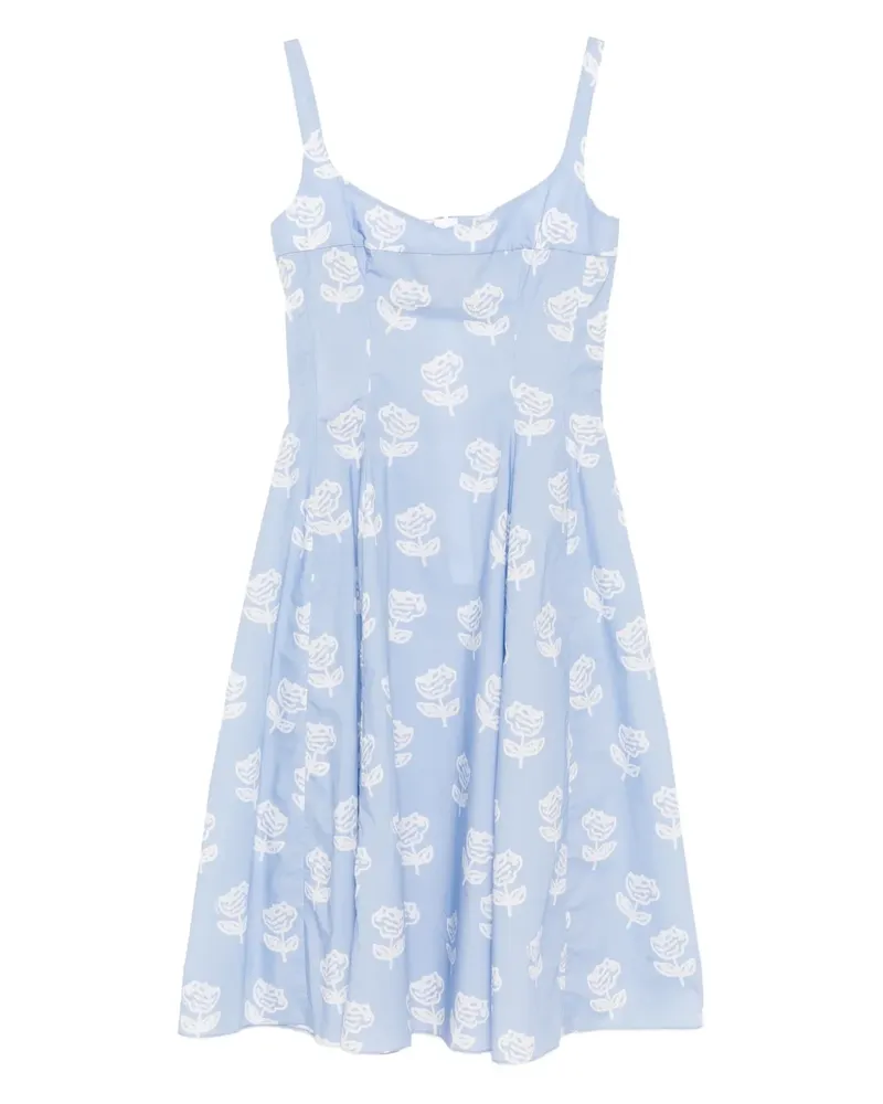 Marni Ausgestelltes Midikleid - Blau Blau