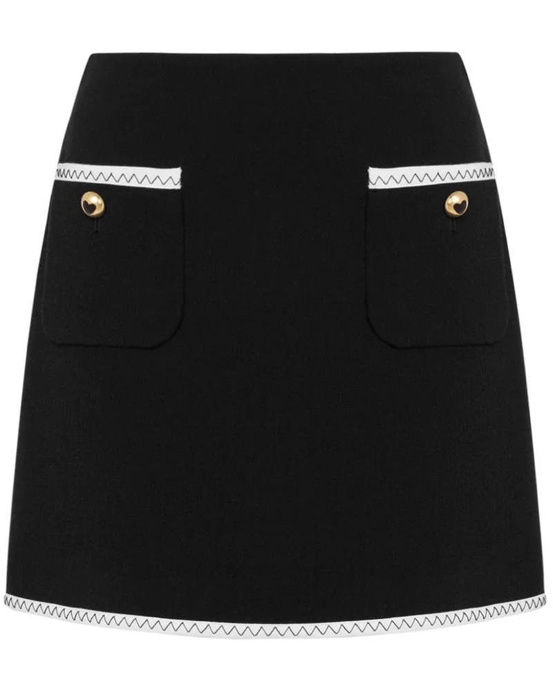 Moschino Minirock mit hohem Bund - Schwarz Schwarz