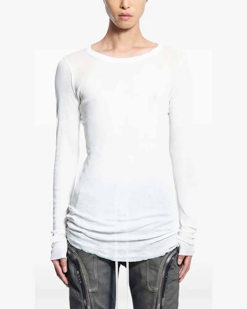 Rick Owens Klassisches Langarmshirt - Weiß Weiß
