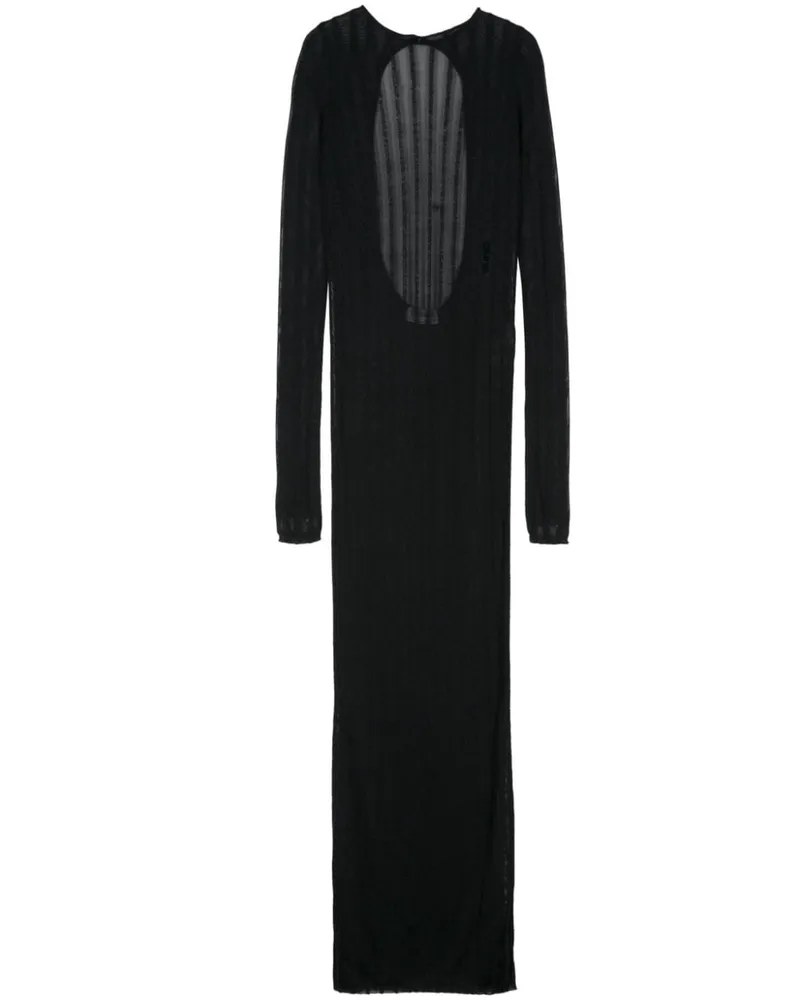 ATTICO Kleid mit Logo - Schwarz Schwarz