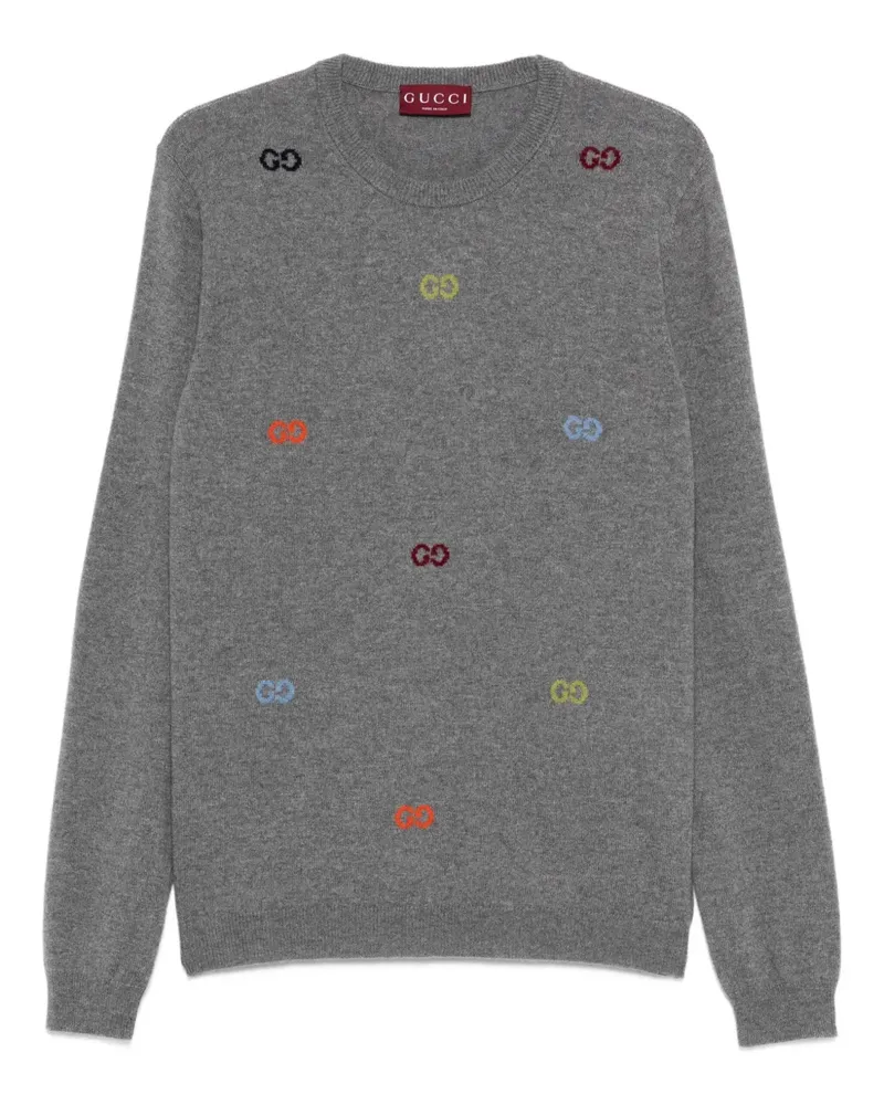 Gucci Pullover mit Logo-Stickerei - Grau Grau