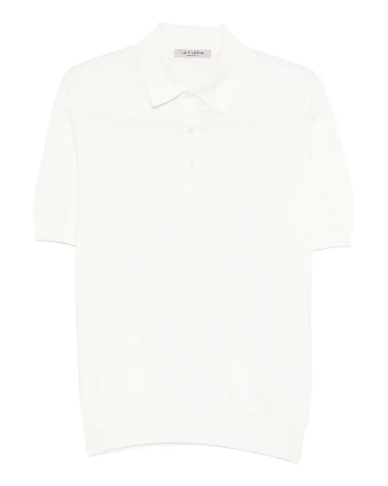 La Fileria textured polo shirt - Weiß Weiß