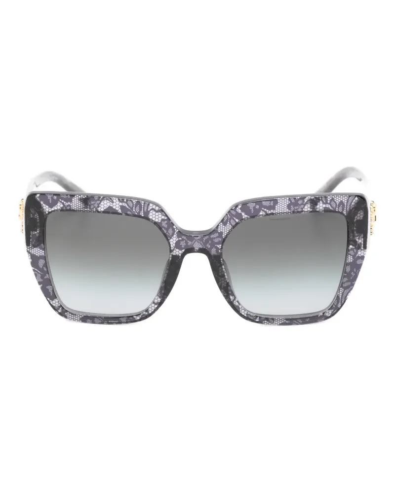 Dolce & Gabbana Devotion lace-print sunglasses - Schwarz Schwarz