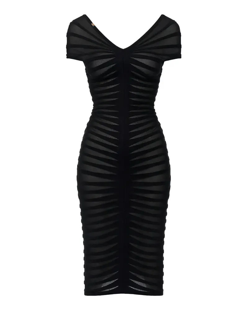 Elisabetta Franchi slim-fit midi dress - Schwarz Schwarz