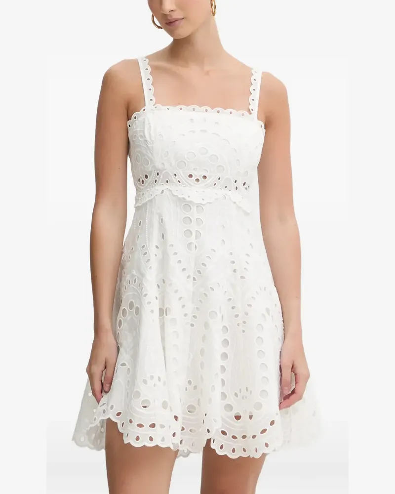 Charo Ruiz Zeph Kleid mit Wellensaum - Weiß Weiß