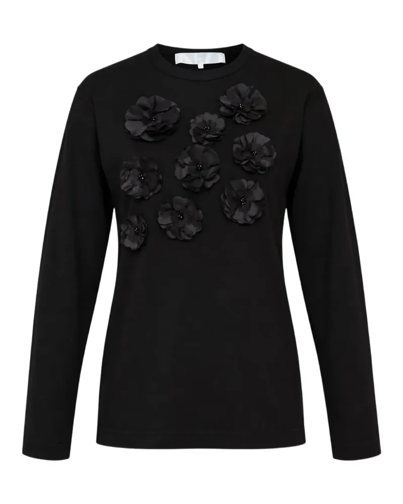 Comme des Garçons Langarmshirt mit Applikationen - Schwarz Schwarz