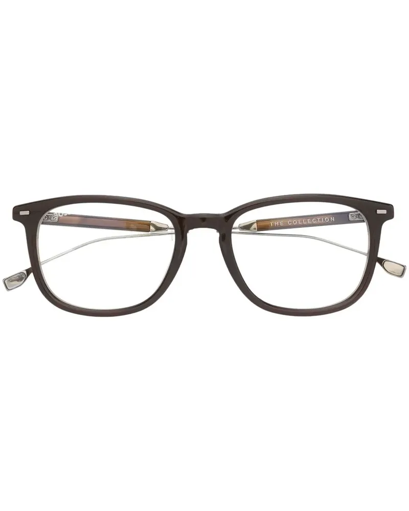 HUGO BOSS Brille mit eckigem Gestell - Braun Braun