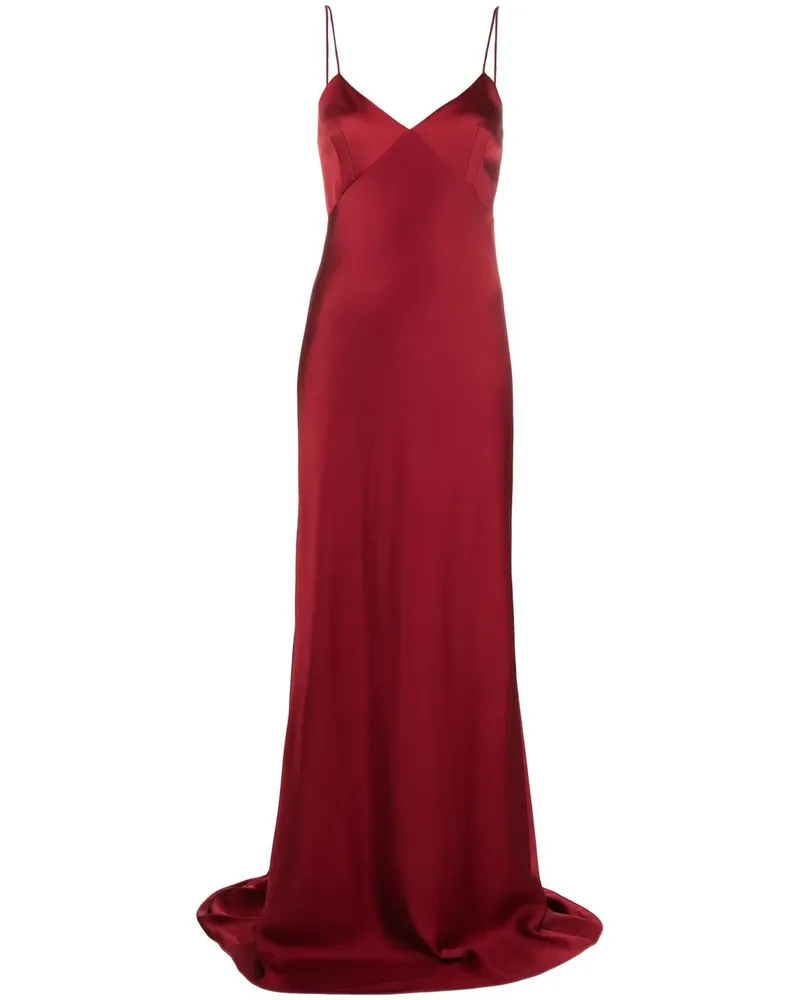 Max Mara Abendkleid aus Satin - Rot Rot