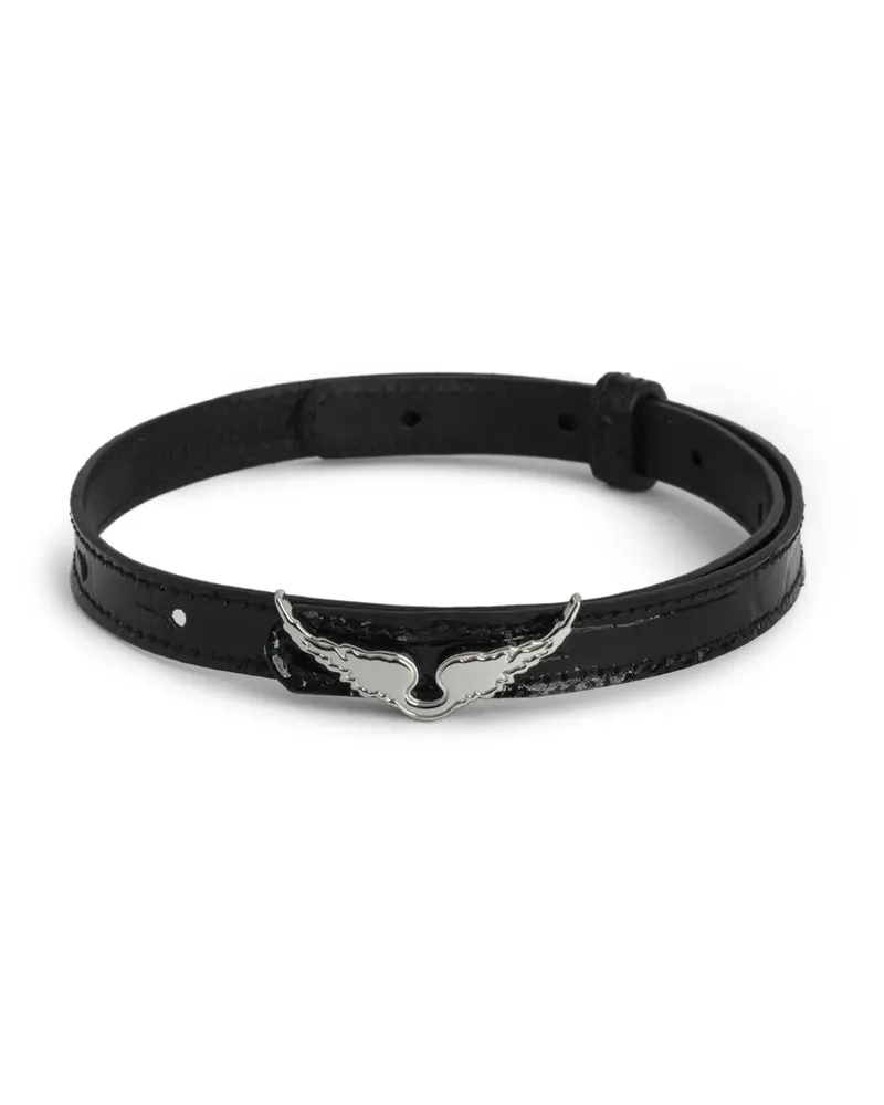 Zadig & Voltaire Rock Lederarmband - Schwarz Schwarz