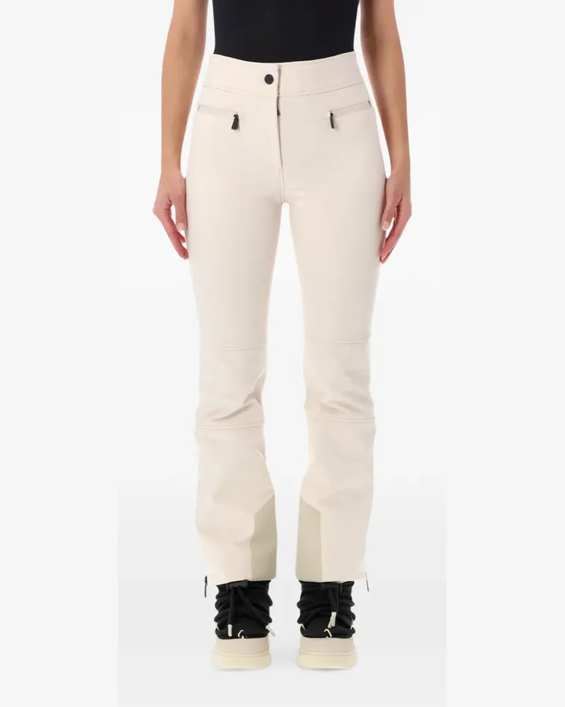 Moncler logo-patch ski pants - Weiß Weiß