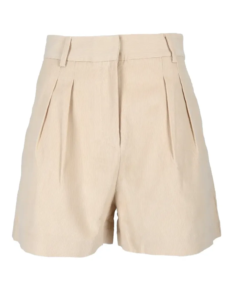 MC2 Saint Barth Aya corduroy pleated shorts - Nude Nude