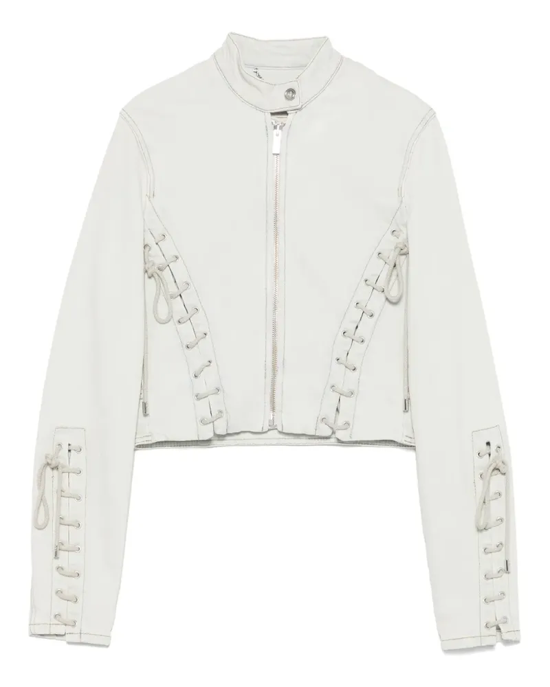Blumarine Jeansjacke mit Ösendetail - Blau Blau