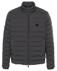 Emporio Armani Gesteppte Jacke mit Logo-Patch Grau