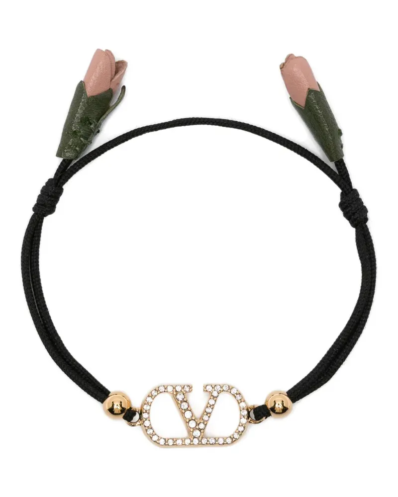 Valentino Garavani flower-detail VLogo bracelet - Gold Gold
