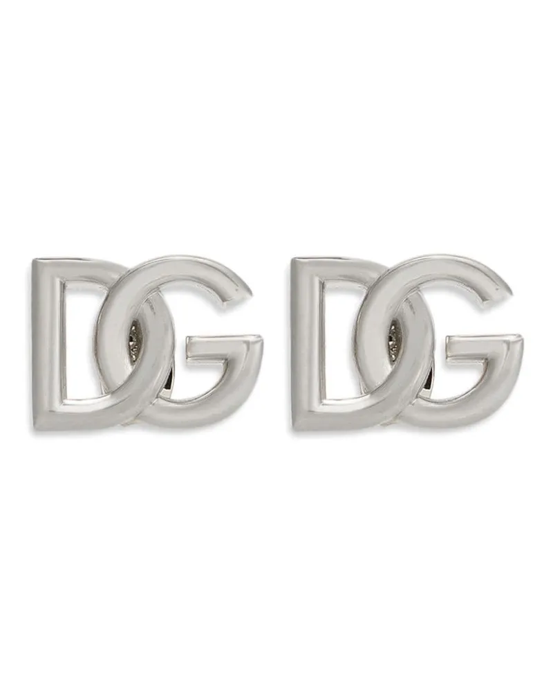 Dolce & Gabbana Ohrstecker mit DG - Silber Silber