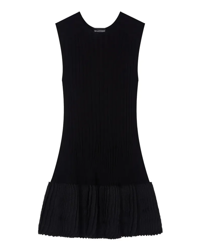 Emporio Armani Geripptes Kleid mit Falten - Blau Blau