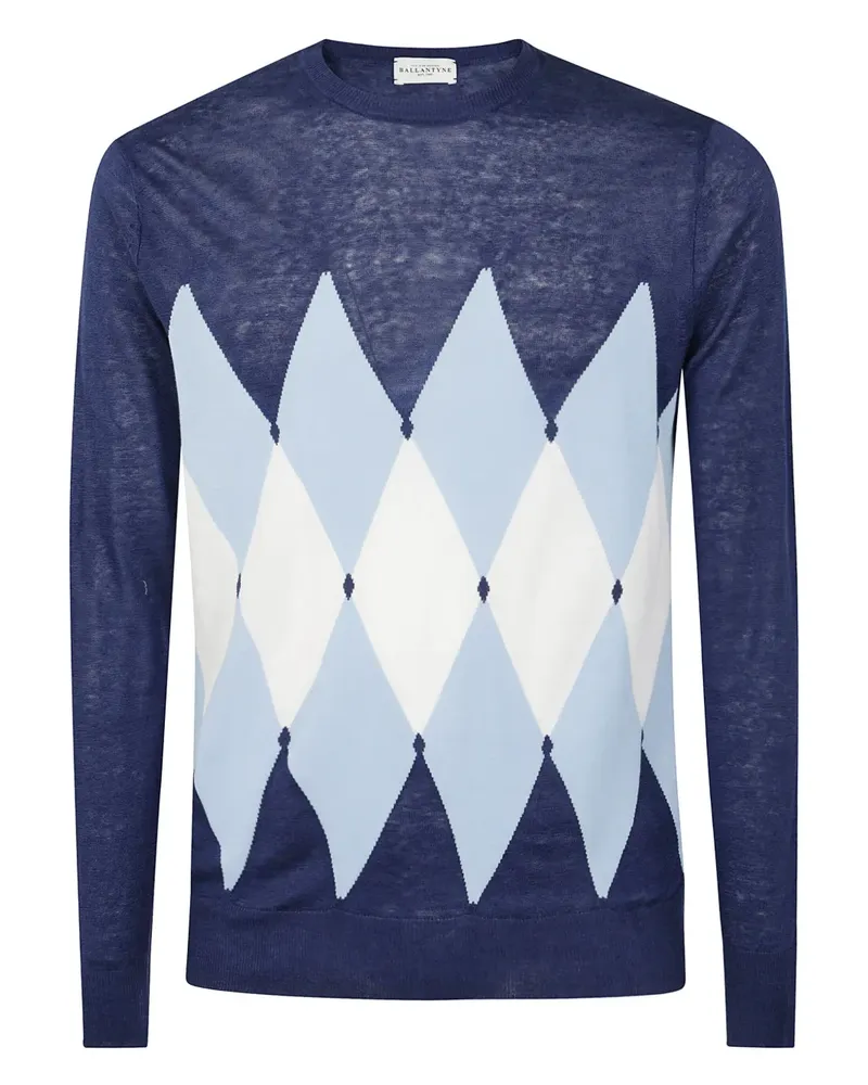 Ballantyne Pullover mit Argyle-Strickmuster - Blau Blau