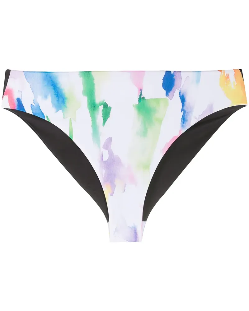 Être Cécile Bikinihöschen mit Aquarell-Print - Weiß Weiß