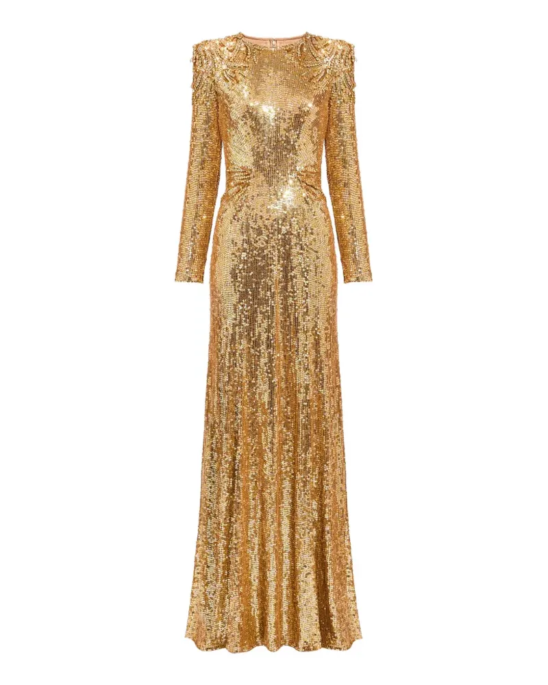 Jenny Packham Kleid mit Pailletten - Gold Gold