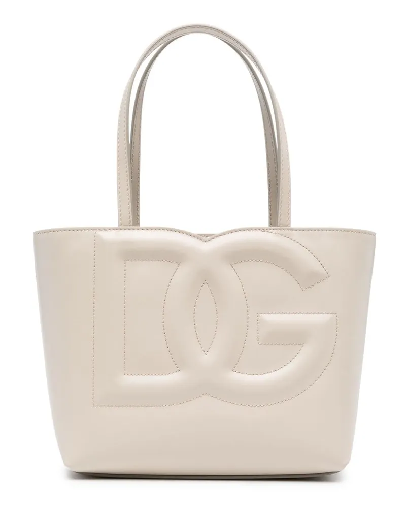 Dolce & Gabbana Shopper mit Logo - Nude Nude