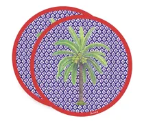 Set aus zwei Masonite Hima Palm Tischsets - Violett