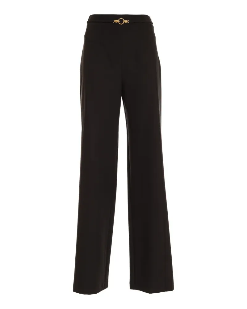 Just Cavalli gold-tone hardware wide-leg trousers - Schwarz Schwarz