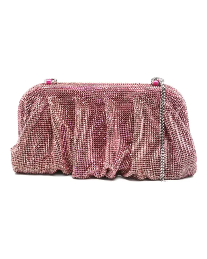 Benedetta Bruzziches Geraffte Clutch mit Kristallen - Rosa Rosa