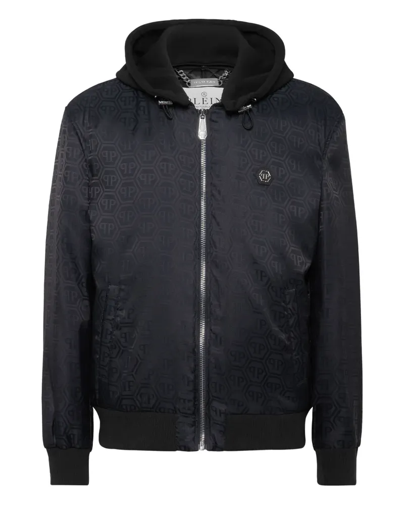 Philipp Plein Bomberjacke mit Kapuze - Blau Blau