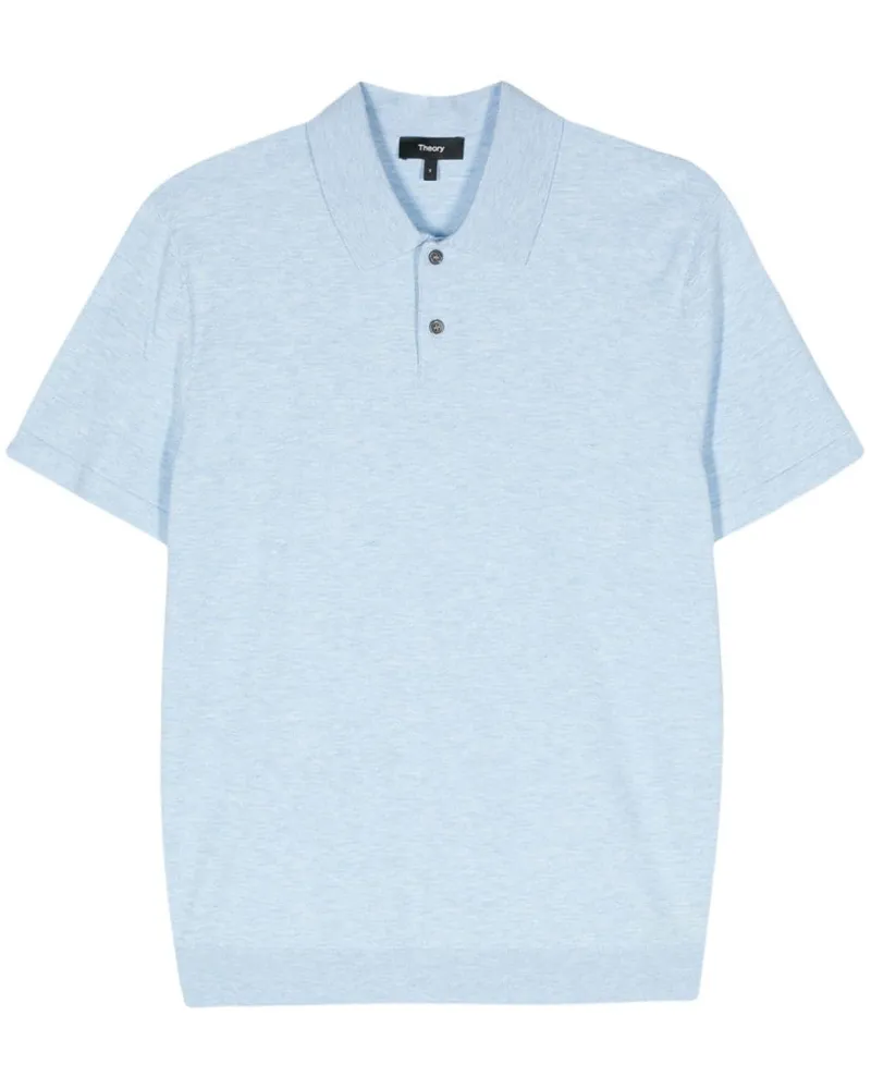 Theory Meliertes Poloshirt - Blau Blau
