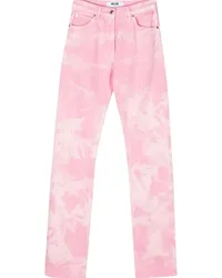 MSGM Tapered-Jeans mit Logo-Stickerei Rosa