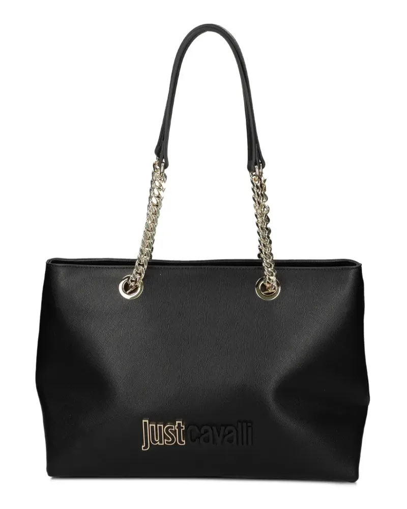 Just Cavalli Schultertasche mit Kettenriemen - Schwarz Schwarz