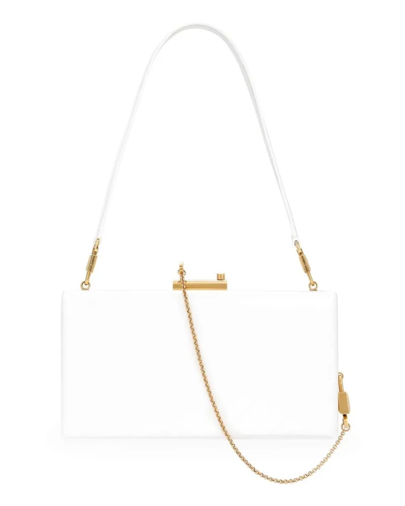Dolce & Gabbana Clutch mit Kettendetail - Weiß Weiß