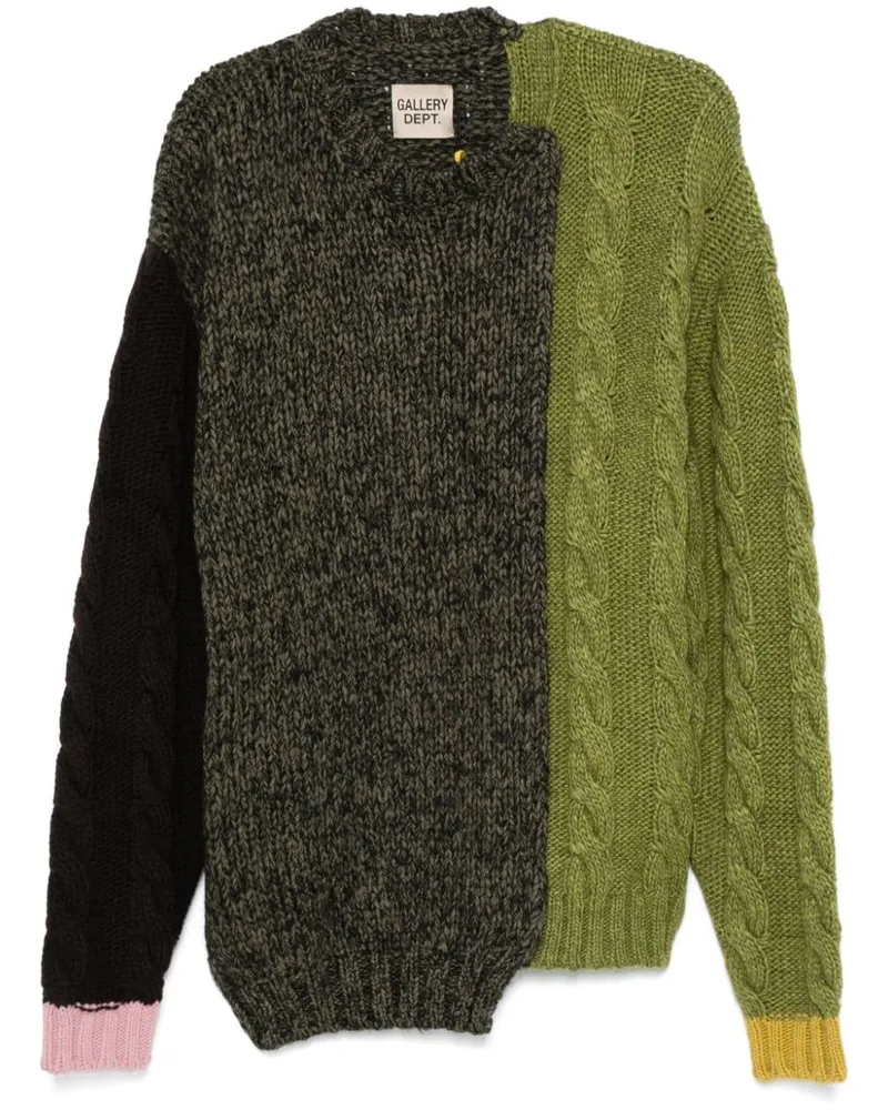 GALLERY DEPT. Pullover in Colour-Block-Optik - Grün Grün