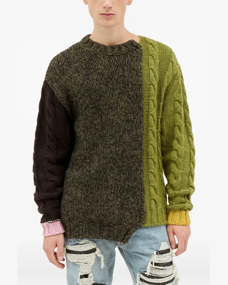 GALLERY DEPT. Pullover in Colour-Block-Optik - Grün Grün
