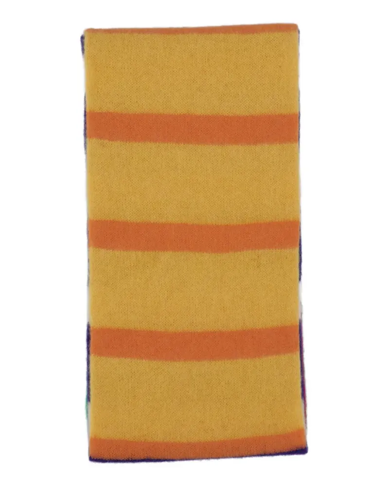 Howlin' Cosmic Surfin striped-pattern scarf - Gelb Gelb