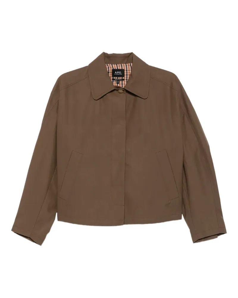 A.P.C. Jacke mit Logo-Knöpfen - Grün Grün