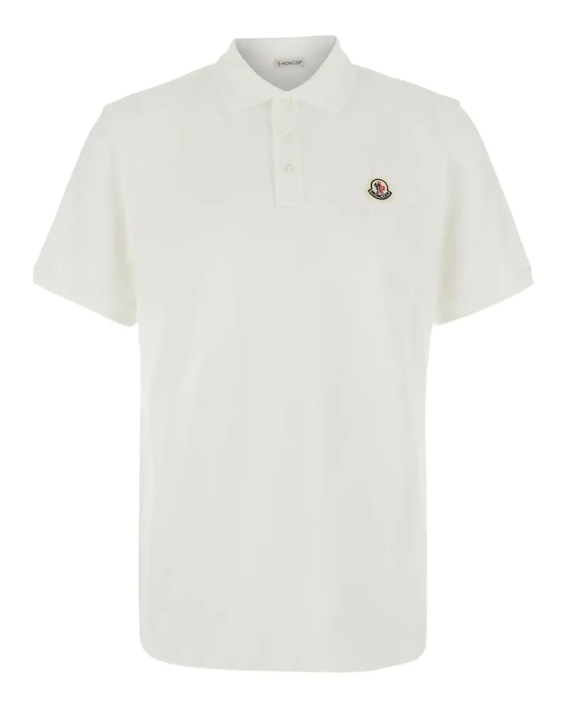 Moncler logo-patch polo shirt - Weiß Weiß