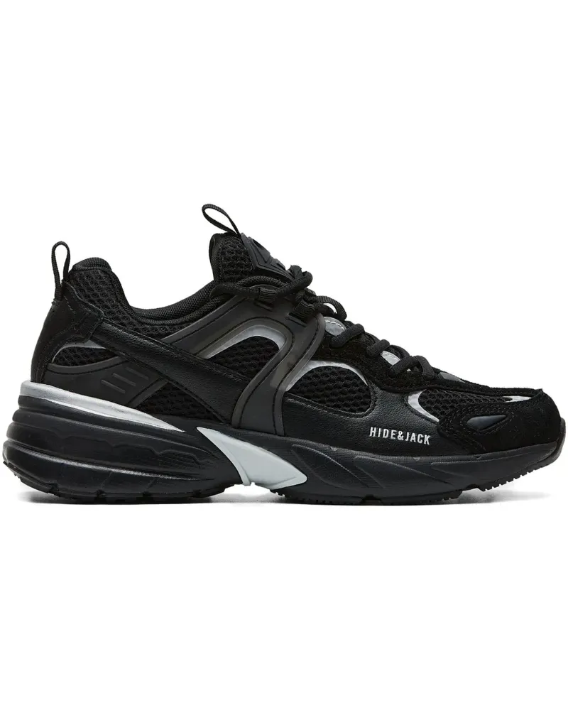 Hide & Jack Sneakers mit Mesh-Einsätzen - Schwarz Schwarz
