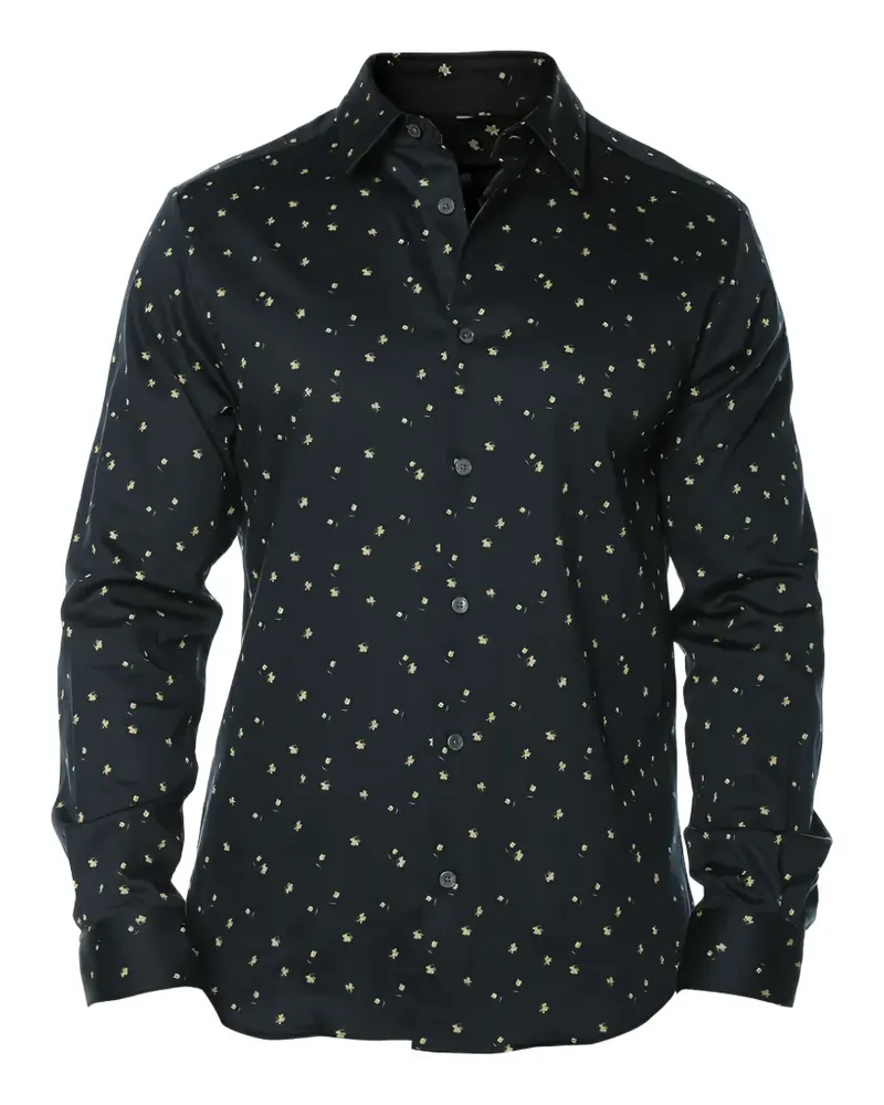 Ted Baker floral-print long-sleeve shirt - Blau Blau