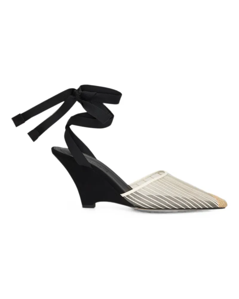 Jacquemus Spitze Sandalen mit Schleifendetail - Nude Nude