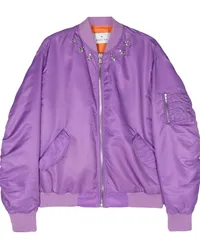 Manuel Ritz Bomberjacke mit Strass Violett