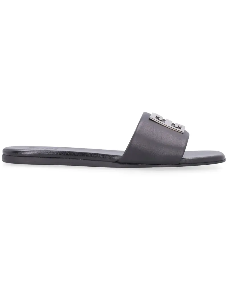 Givenchy Sandalen mit Logo-Schild - Schwarz Schwarz