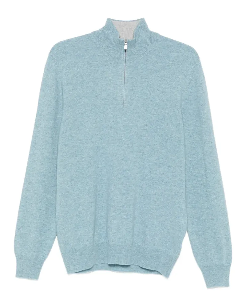 Gran Sasso Pullover mit Reißverschluss - Blau Blau