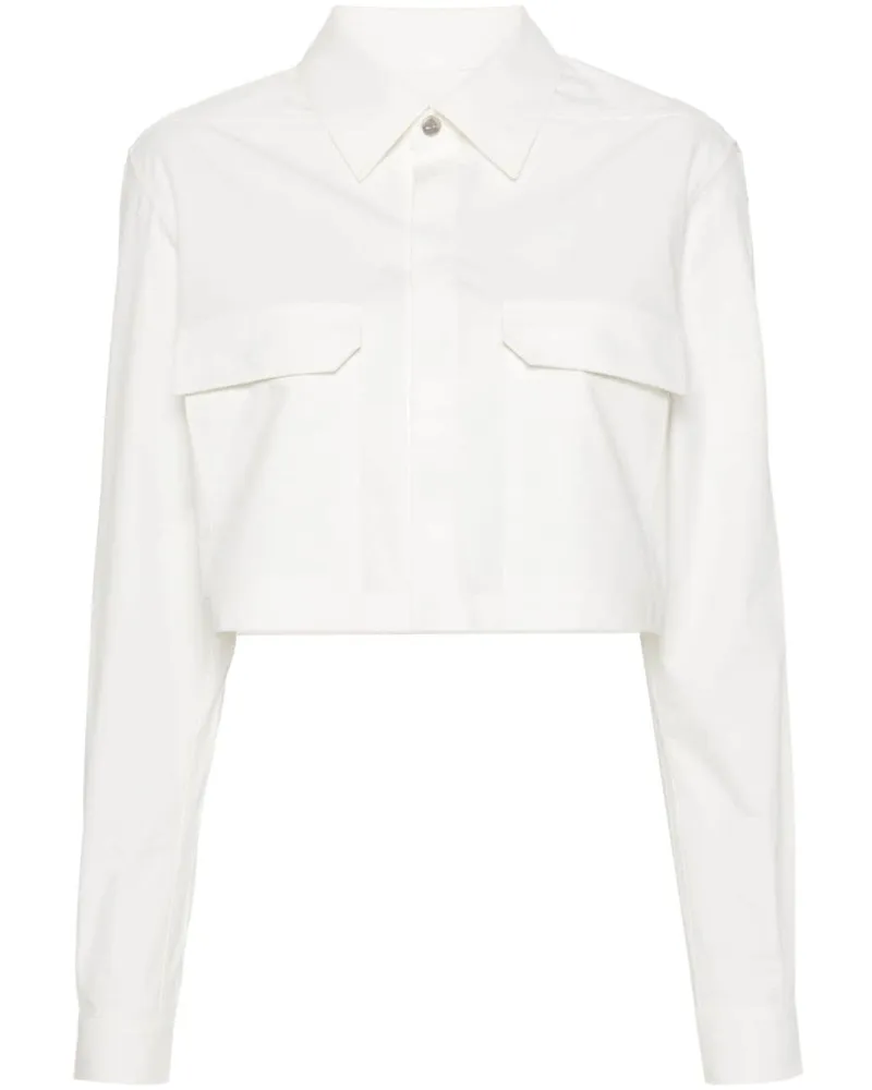 Rick Owens Cropped-Hemd aus Baumwolle - Weiß Weiß